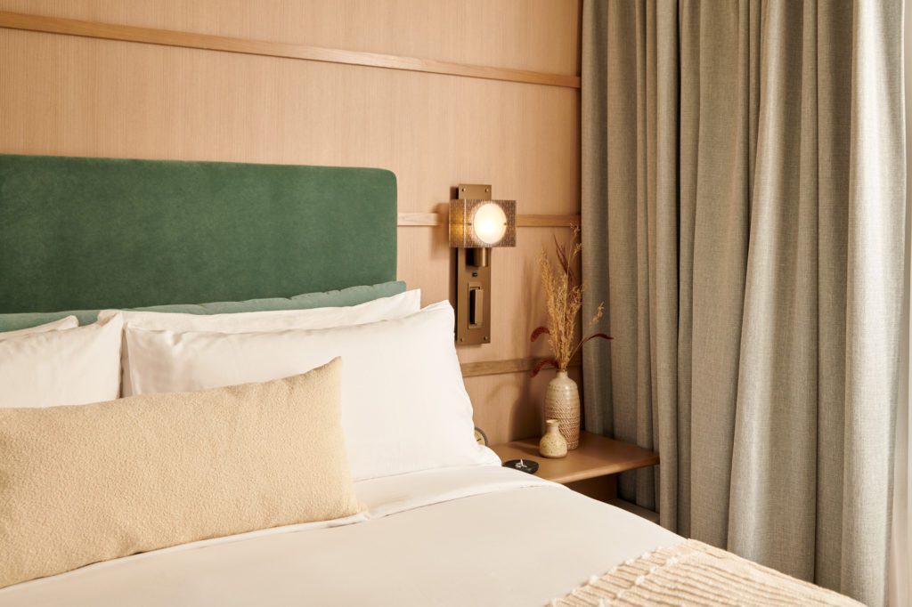 Family Village View King Bed at an Angle