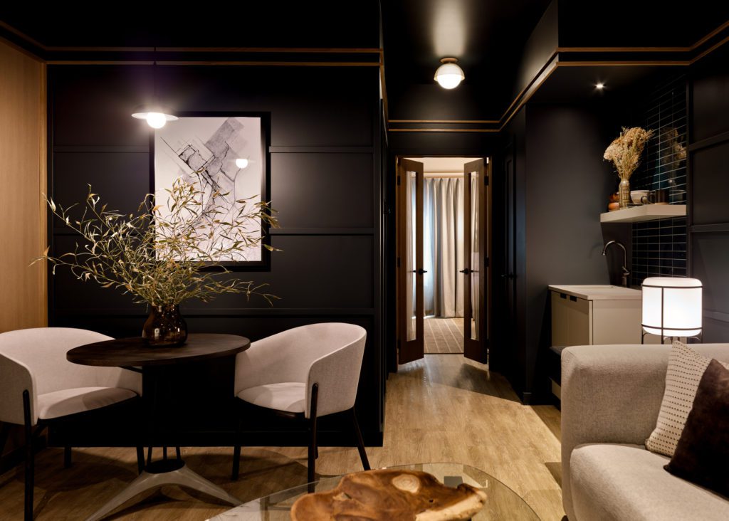 Village View King Suite Wet Bar Living Room